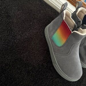 UGG Kids' Gray Boots with Rainbow Accent